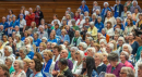The following day we went to the gathering at the Emmanuel centre- Can you spot us?